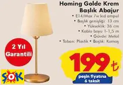 HOMİNG GOLDE KREM BAŞLIK ABAJUR HOMİNG GOLDE KREM BAŞLIK ABAJUR